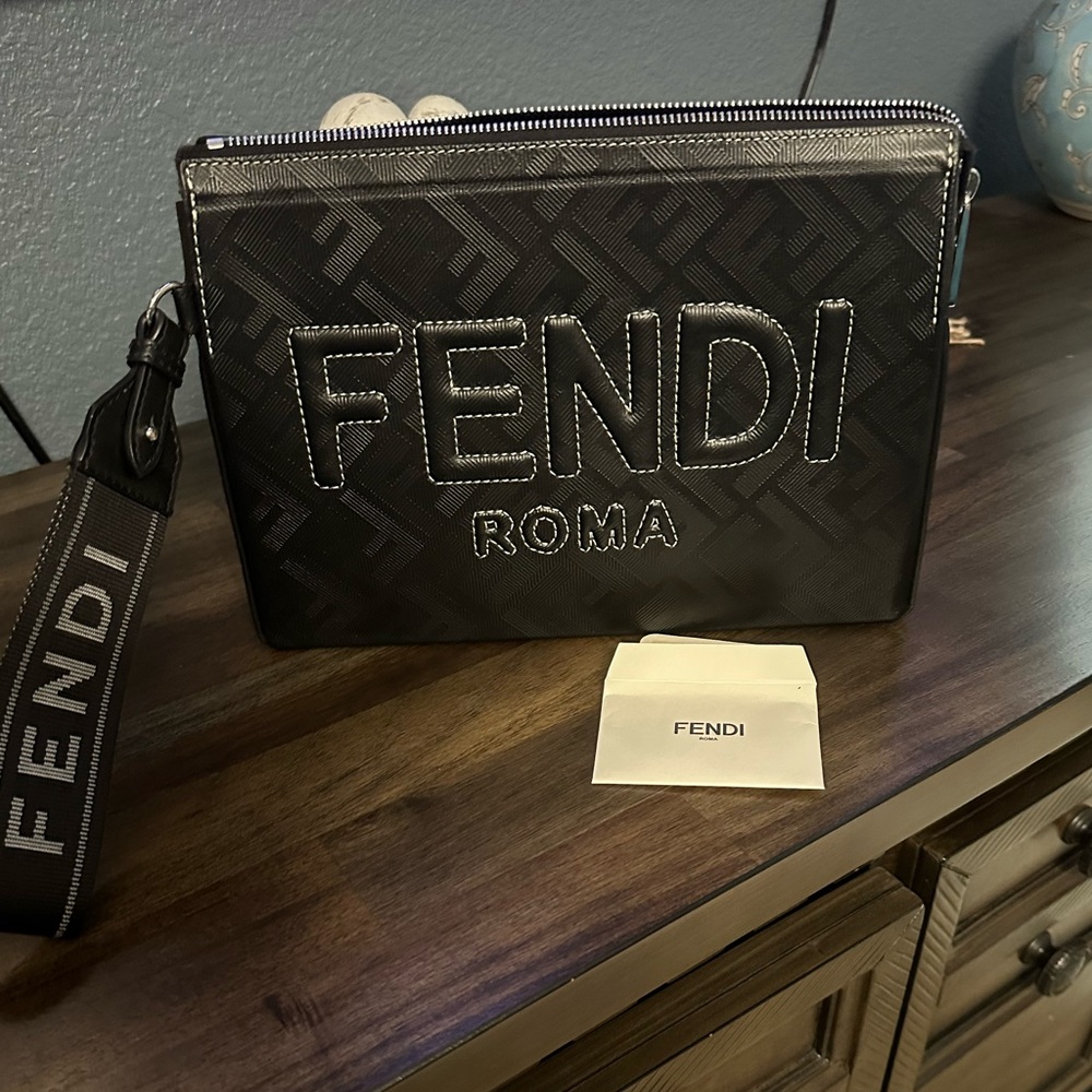 Black Fendi clutch